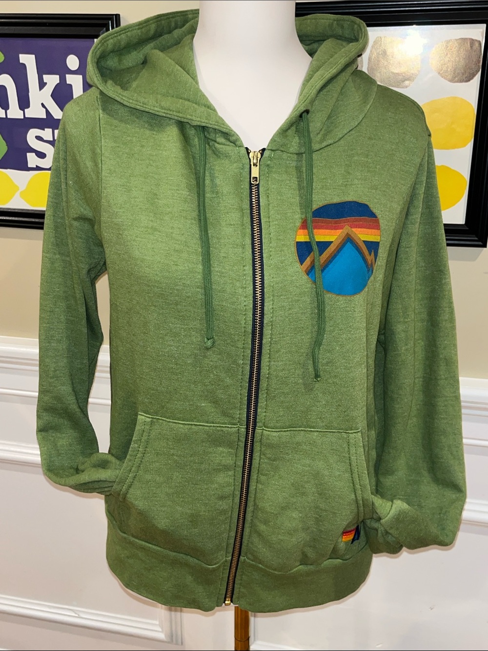 Aviator Nation All Seasons Circle Zip Hoodie - Unisex - Palm - Picture 7 of 16